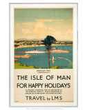 Isle of Man for Happy Holidays, LMS, c.1923-1947 Lámina por Norman Wilkinson Isle of Man for Happy Holidays, LMS, c.1923-1947 Lámina por Norman Wilkinson
