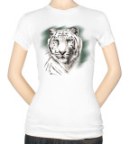 Juniors: White Tiger Stripe Shirts