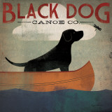 Black Dog Canoe Prints by Ryan Fowler