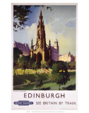 Edinburgh: The Scott Monument, BR, c.1950s Prints