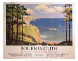 Bourenmouth: Britains All-Season Resort, BR, c.1950s Prints by Alker Tripp