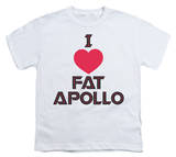 Youth: Battle Star Galactica-I Heart Fat Apollo Shirts
