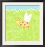 Ladybug over Grass Posters