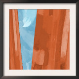 Dove on Stripe of Blue Posters