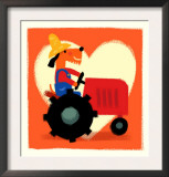 Farmer Dog with Tractor Prints
