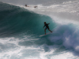 Surfing on Honolua Bay, Kapalua, Hawaii, USA Photographic Print by Douglas Peebles