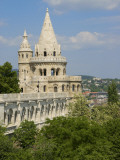 Towers of Fisherman's Bastion on Castle Hill, Buda, Budapest, Hungary Photographic Print by Lisa Engelbrecht