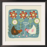 Brown and White Hens Posters