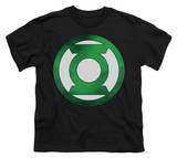 Youth: Green Lantern - Green Chrome Logo T-shirts