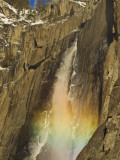 Rainbow on Upper Yosemite Falls in Yosemite National Park, California, USA Photographic Print by Chuck Haney