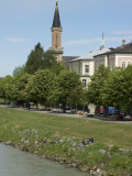 Riverbank of the Salzach River, Salzburg, Salzburg Stadt, Austria Photographic Print by Lisa Engelbrecht