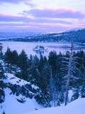 Emerald Bay State Park in Winter at Dusk, Lake Tahoe, California, USA Photographic Print by Scott T. Smith