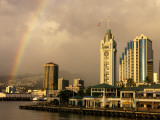 Rainbow Over Honolulu, Hawaii, USA Photographic Print by Savanah Stewart