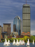 Mit Sailing Team Practicing in Charles River, Boston, Massachusetts, USA Photographic Print by Adam Jones