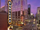Portland Sign at the Arlene Schnitzer Concert Hall on Broadway, Portland, Oregon, USA Photographic Print by Janis Miglavs