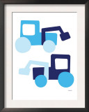 Blue Tractors Posters by  Avalisa