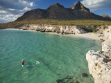 Sea Kayaker on the Gulf of California at Isla Carmen, Loreto, Mexico Photographic Print by Chuck Haney