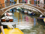 Colorful Burano City Homes Reflecting in the Canal, Italy Photographic Print by Terry Eggers