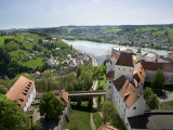 View From Oberhaus Fortress, Danube River, Passau, Bavaria, Germany Photographic Print by Jim Engelbrecht