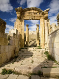 Corinthian Columns and Tracks of Chariot Wheels, Jerash, Jordan Photographic Print by Dave Bartruff