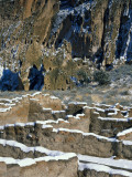 New Snow on Broken Walls of Tyuoni Ruin, Bandelier National Monument, New Mexico, USA Photographic Print by Scott T. Smith