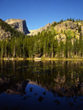 Hallet Peak Reflected in Dream Lake, Rocky Mountain National Park, Colorado, USA Photographic Print by Bernard Friel