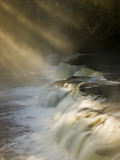 Sunbeams on Tahquamenon Falls, Upper Peninsula, Michigan, USA Photographie par Don Grall