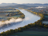 Connecticut River at Dawn As Seen From South Sugarloaf Mountain, Deerfield, Massachusetts, USA Photographic Print by Jerry & Marcy Monkman