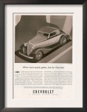 Chevrolet, Magazine Advertisement, USA, 1933 Poster