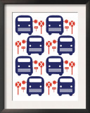 Blue Bus Stop Posters by  Avalisa
