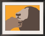 Orange Lion Prints by  Avalisa