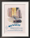Renault, Magazine Advertisement, USA, 1930 Poster
