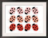 Red Ladybug Family Prints by  Avalisa