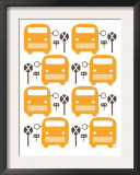 Orange Bus Stop Poster by  Avalisa