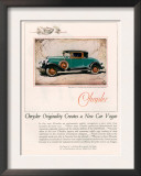 Chrysler, Magazine Advertisement, USA, 1928 Posters