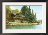 Large Cabin Beside Water Prints