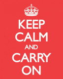 Keep Calm And Carry On (Red) - Posterler