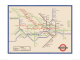 London Underground Map, Harry Beck, c.1933 Prints