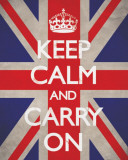 Keep Calm And Carry On (Union Jack) Kunstdruck