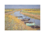 Fields near Arles Affiches par Nic Phillipson