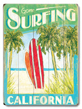 Gone Surfing Wood Sign