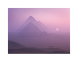 Sunrise over the Pyramids, Giza Láminas por Brian Lawrence