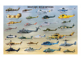 Helicópteros militares Lámina giclée