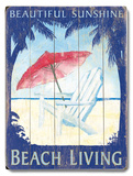 Beautiful Sunshine Beach Living Wood Sign