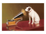His Master's Voice Ad Giclee Print