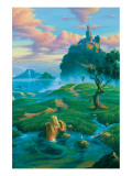 The Prince and the Mermaid Giclee-tryk i høj kvalitet af Jim Warren