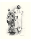 Lou Groza Giclée-Premiumdruck von Allen Friedlander