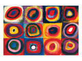 Etudes de couleurs et de carrés|Color Study of Squares reproduction procédé giclée par Wassily Kandinsky
