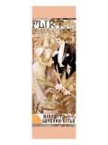 Flirt reproduction procédé giclée par Alphonse Mucha