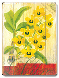 Natural Wonders-Yellow Orchid Wood Sign